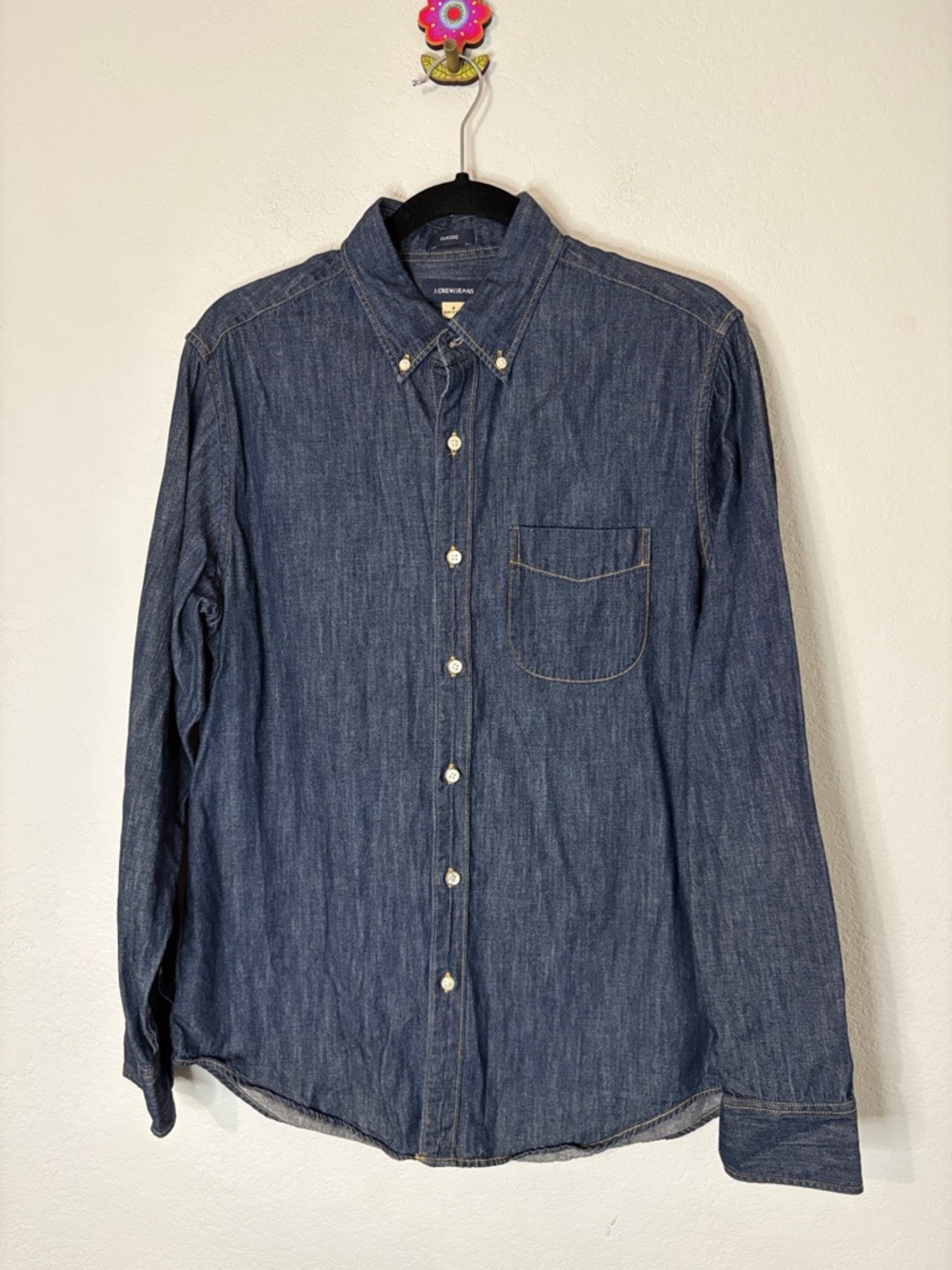 J Crew Jeans Denim Button Down Lightweight M